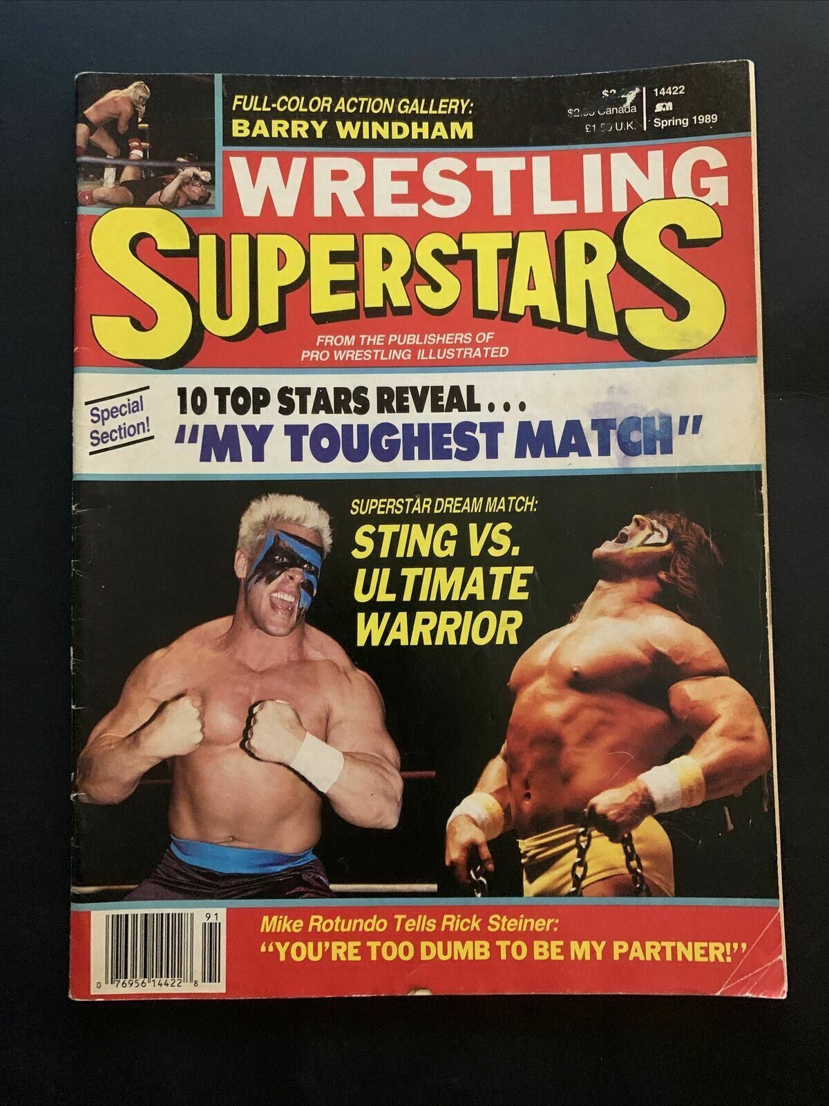Wrestling Superstars Magazine Spring 1989 - Sting vs Ultimate Warrior