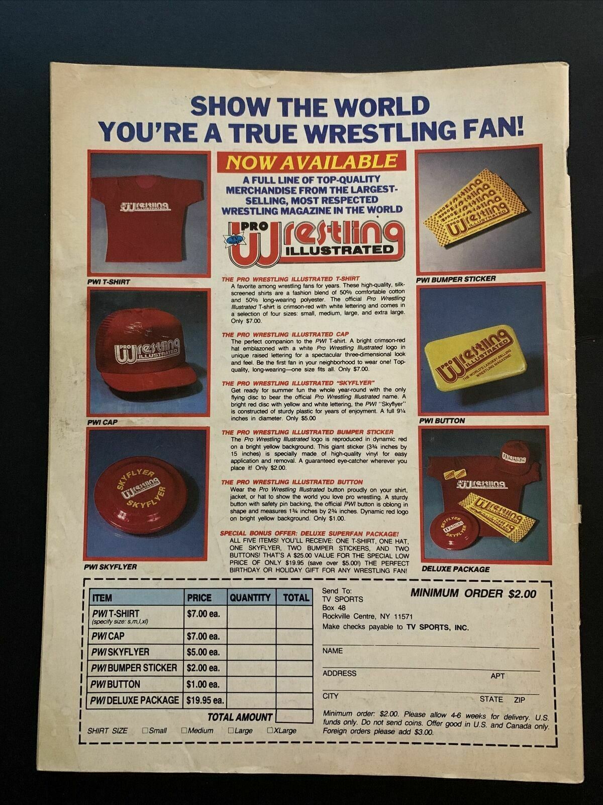 Wrestling Superstars Magazine Spring 1989 - Sting vs Ultimate Warrior