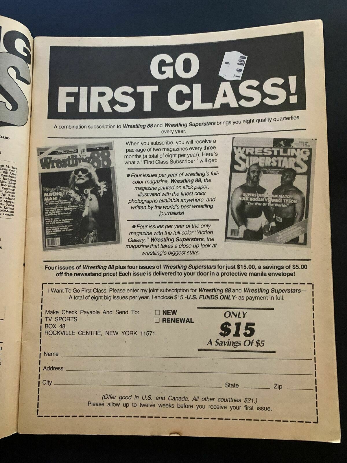 Wrestling Superstars Magazine Spring 1989 - Sting vs Ultimate Warrior