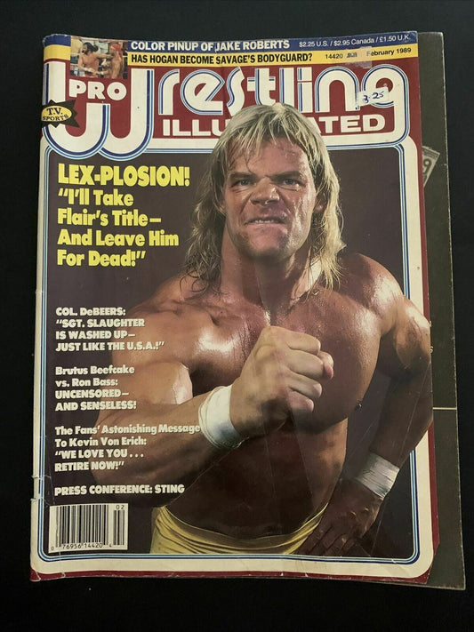 Pro Wrestling Illustrated Magazine February 1989 - Luger, Flair, Beefcake