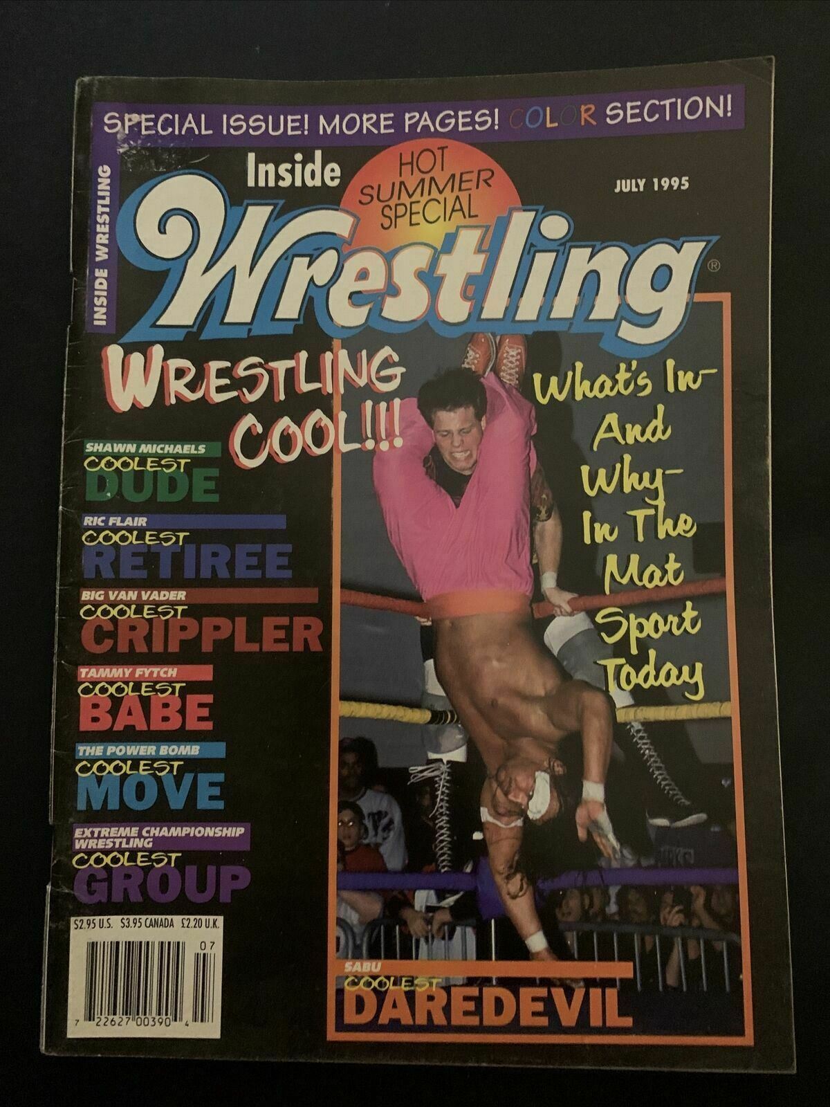Inside Wrestling Magazine July 1995 - Shawn Michaels, Power Bomb, Big Van Vader