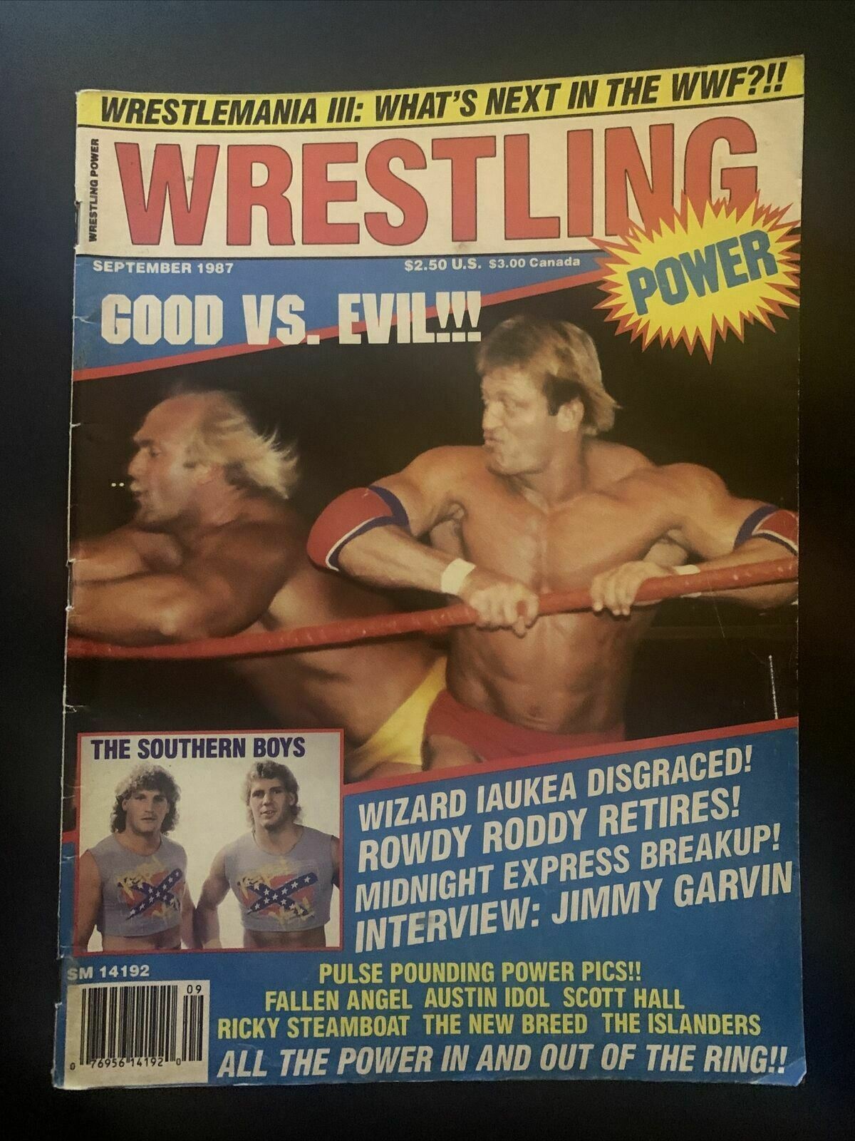 Wrestling Power Magazine September 1987 - Hulk, Rowdy Roddy, Jimmy Garvin, Steam