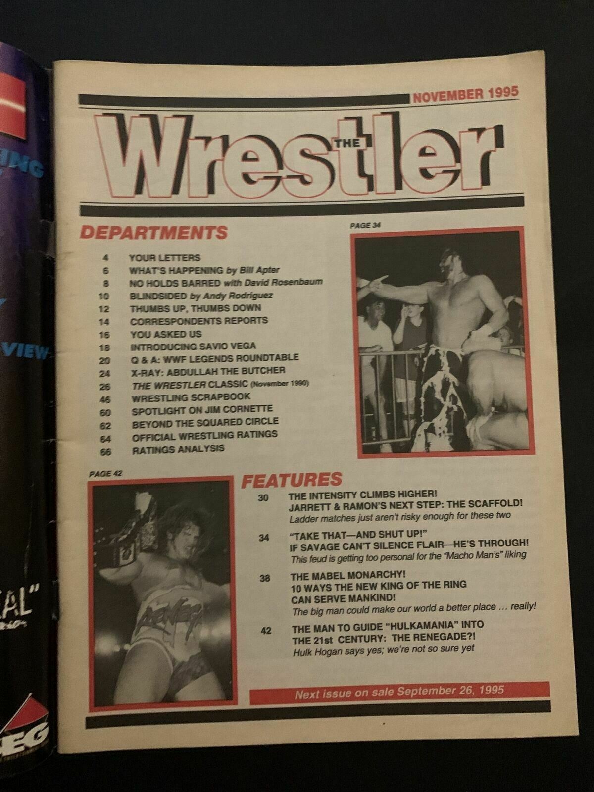 The Wrestler Magazine November 1995 - Mabel Monarchy, Savage, Jarrett, Ramon