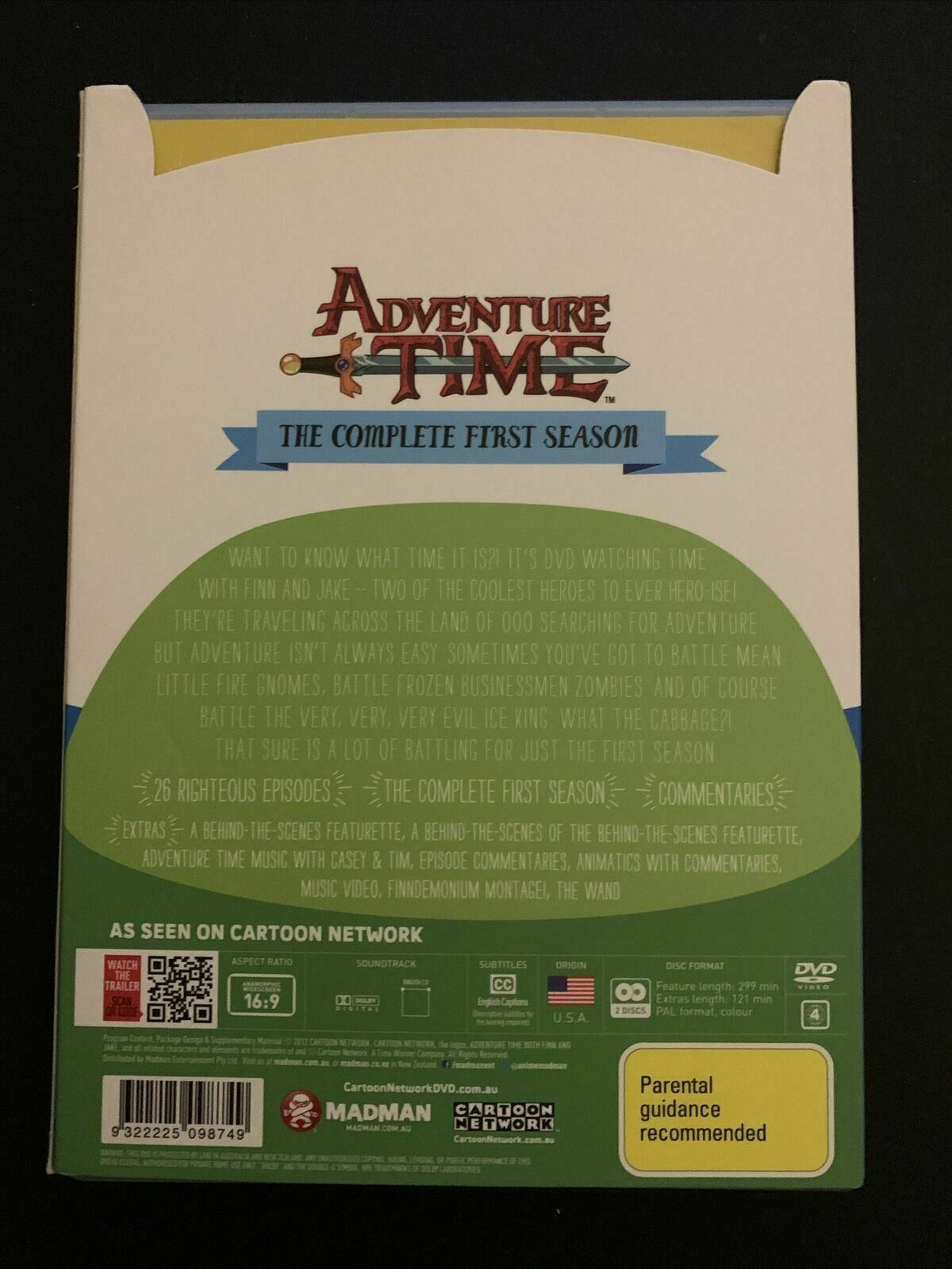 Adventure Time : Season 1 & 2 (DVD) Region 4