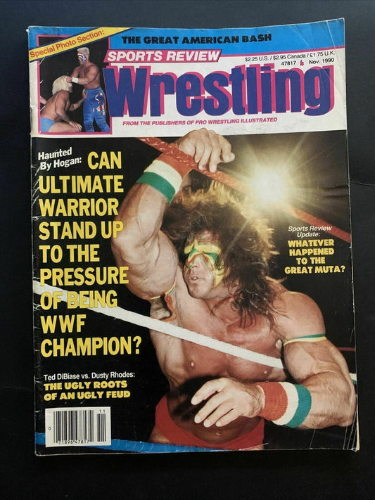 Sports Review Wrestling Magazine November 1990 - Hogan, Ultimate Warrior, Ted Di