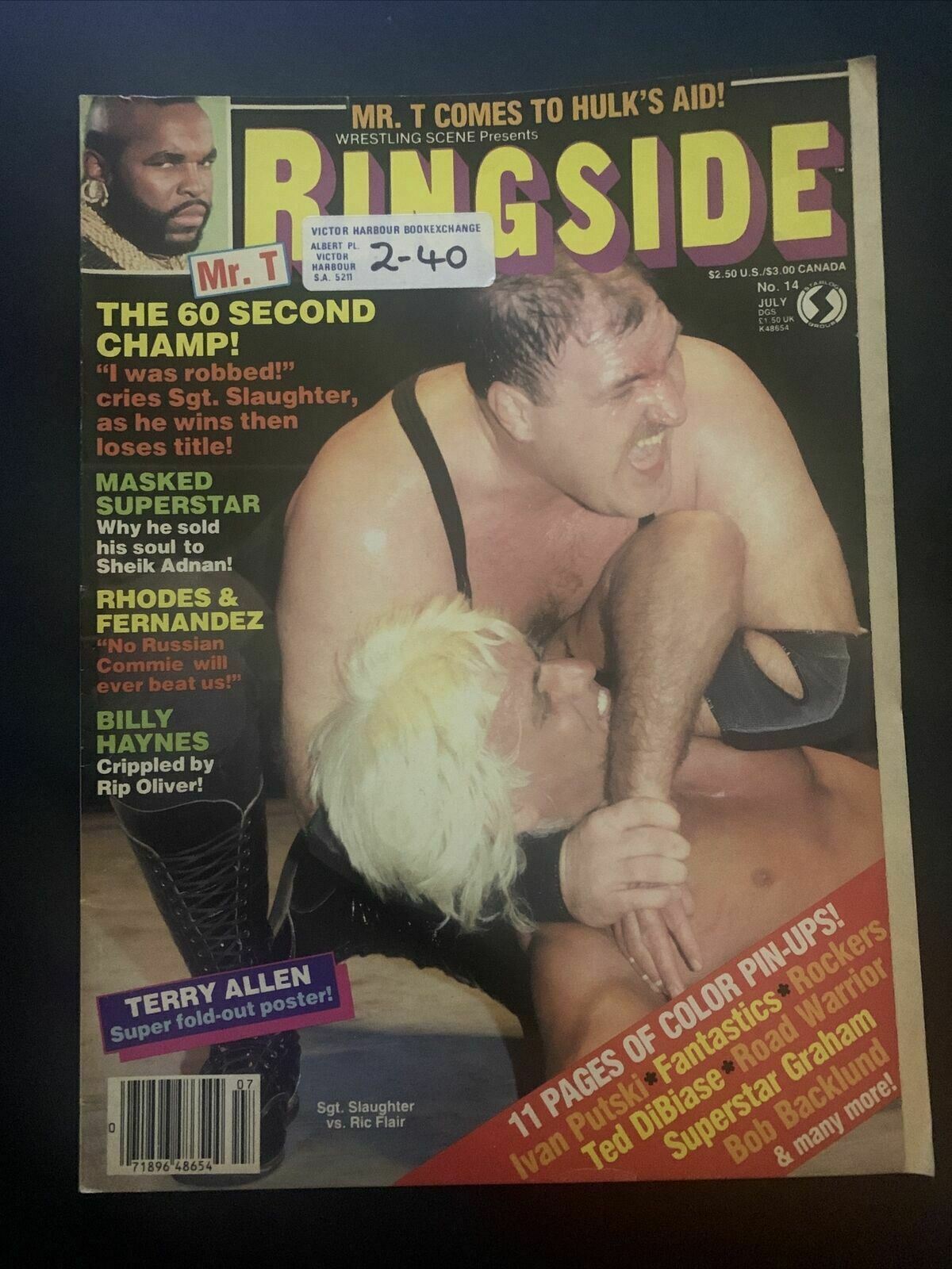 Ringside Wrestling Magazine July 1985 - Mr T, Sgt Slaughter, Terry Allen, Hulk