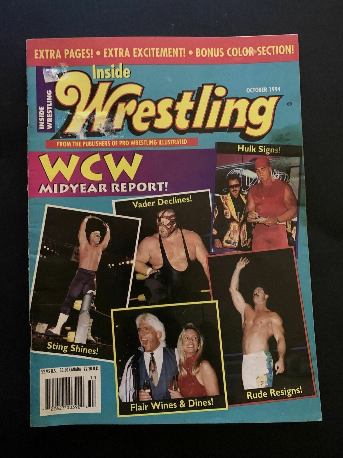Inside Wrestling Magazine October 1994 - Van Vader, Hulk Hogan, WCW