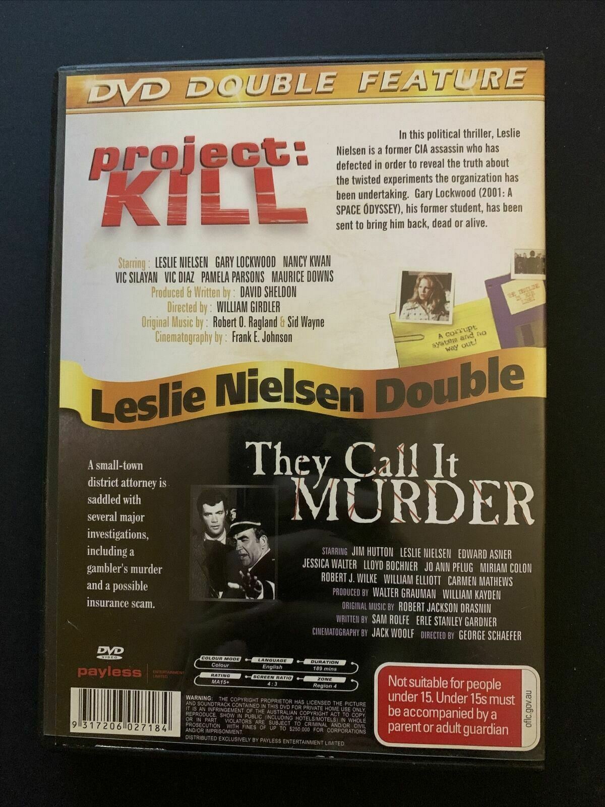 Leslie Nielsen Double - Project: Kill & They Call It Murder (DVD)