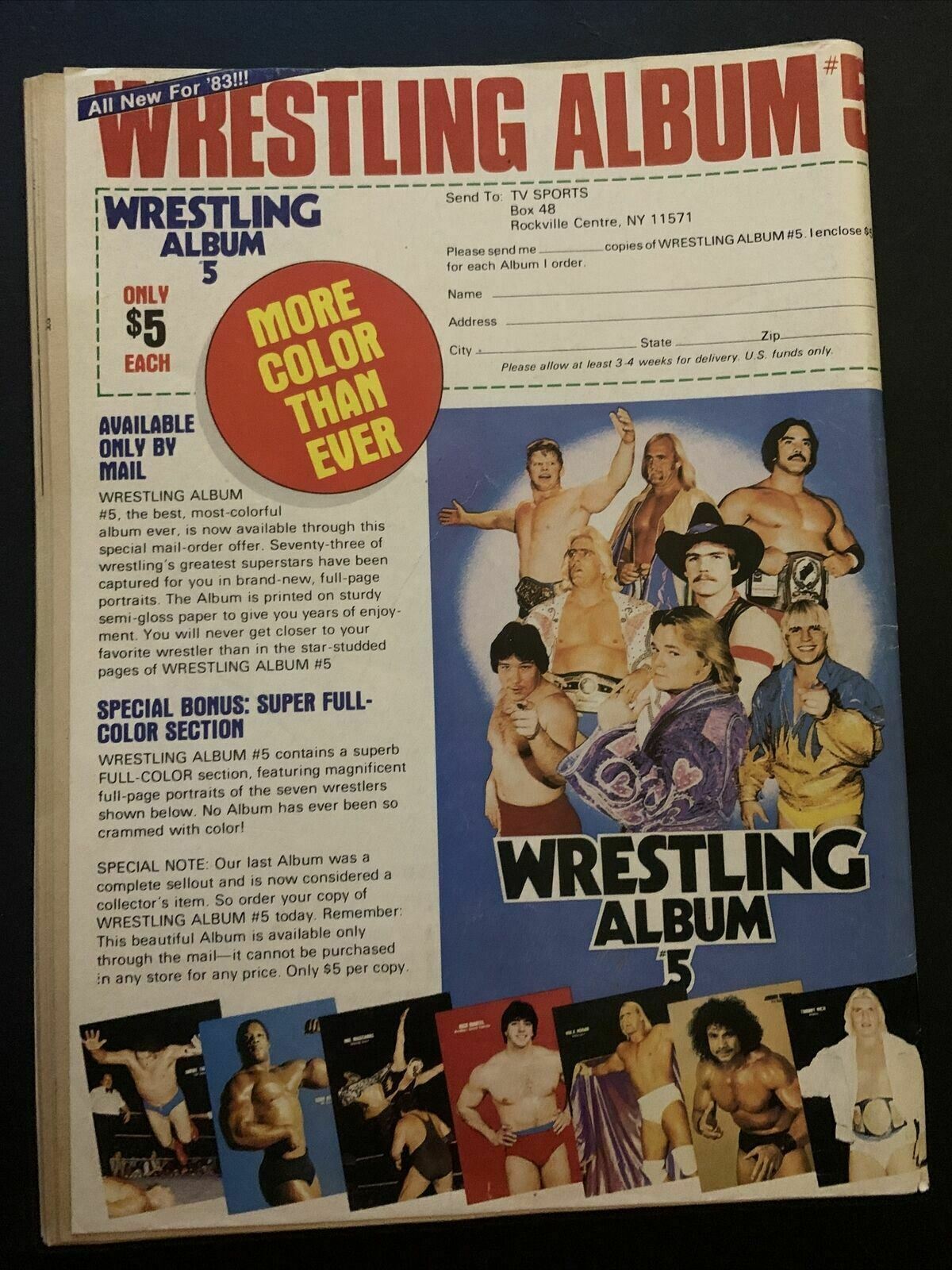 The Wrestler Magazine May 1983 - Piper, Kerry Von Erich, Dusty Rhodes, Ernie Lad