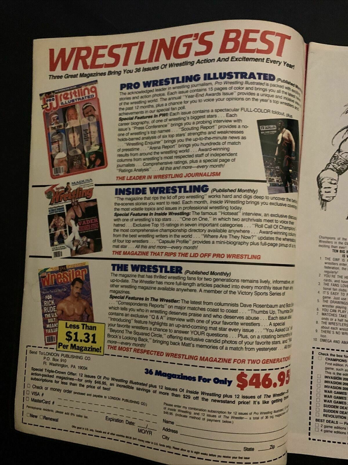 Pro Wrestling Illustrated Magazine April 1993 - The Steiners