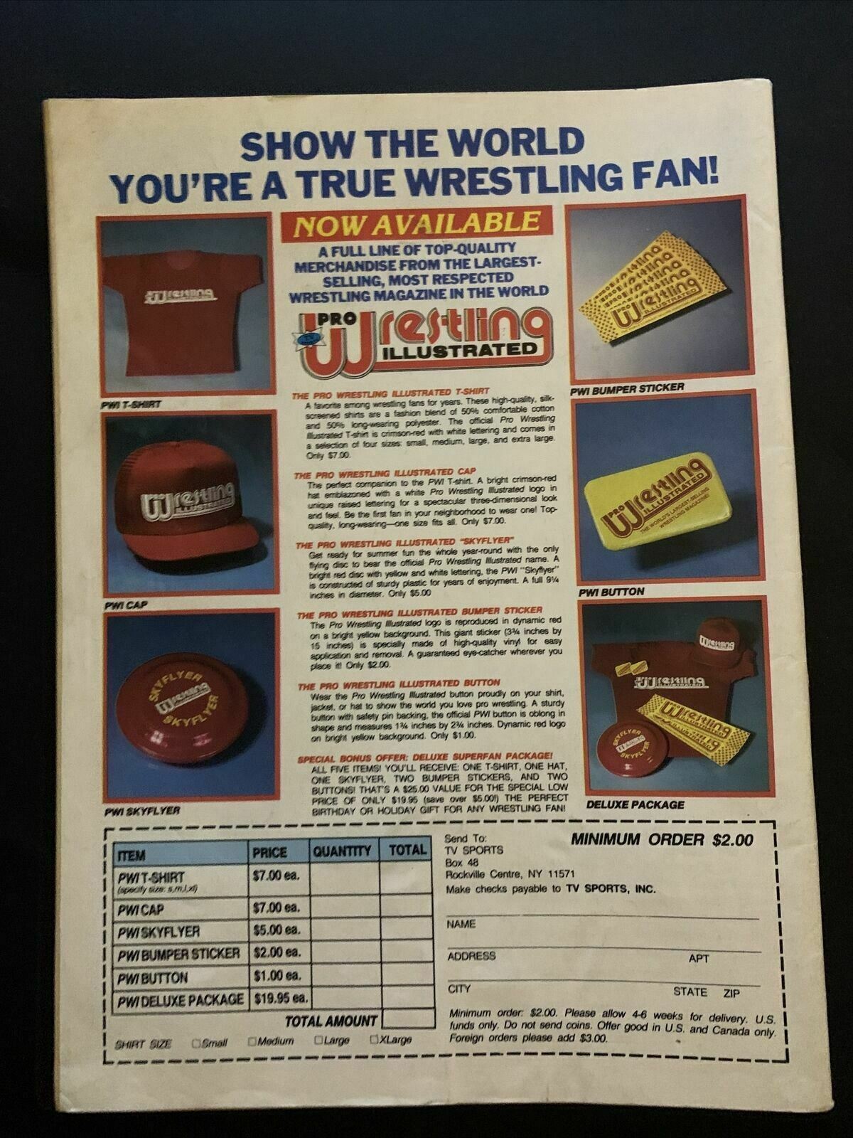 Wrestler Annual Magazine Fall 1987 - Ric Flair, Snuka, Steamboat, Patera, Heenan