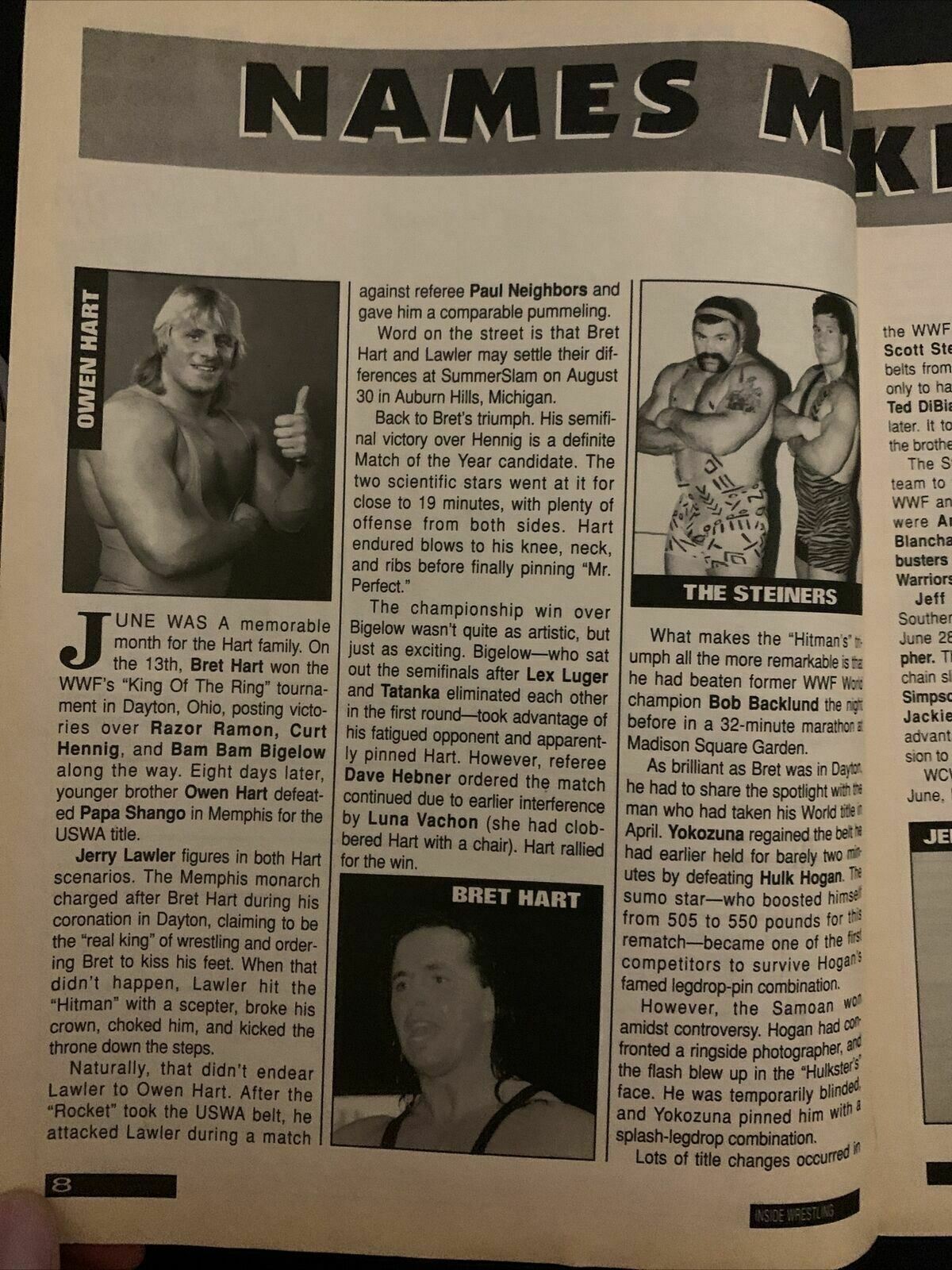 Inside Wrestling Magazine October 1993 - Andre Giant, Hogan, Zeus, Warrior