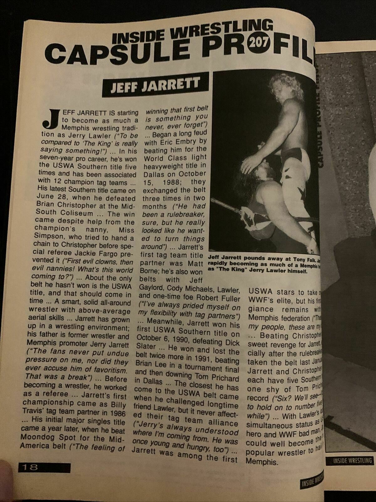 Inside Wrestling Magazine October 1993 - Andre Giant, Hogan, Zeus, Warrior