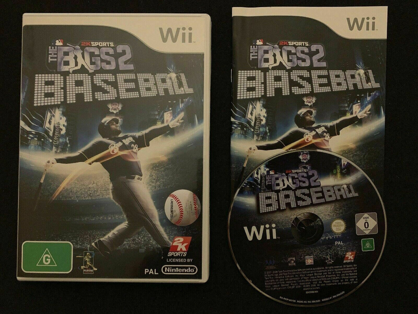 The Bigs 2 Baseball - Nintendo Wii PAL Game includes Manual