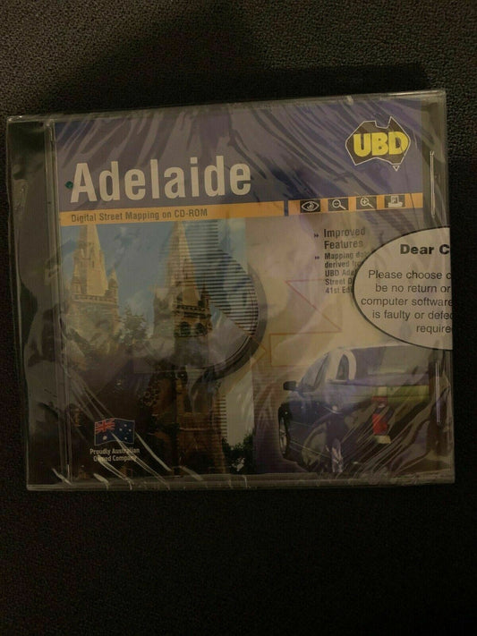 *Brand New And Sealed* Adelaide Digital Street Mapping On PC CD-ROM