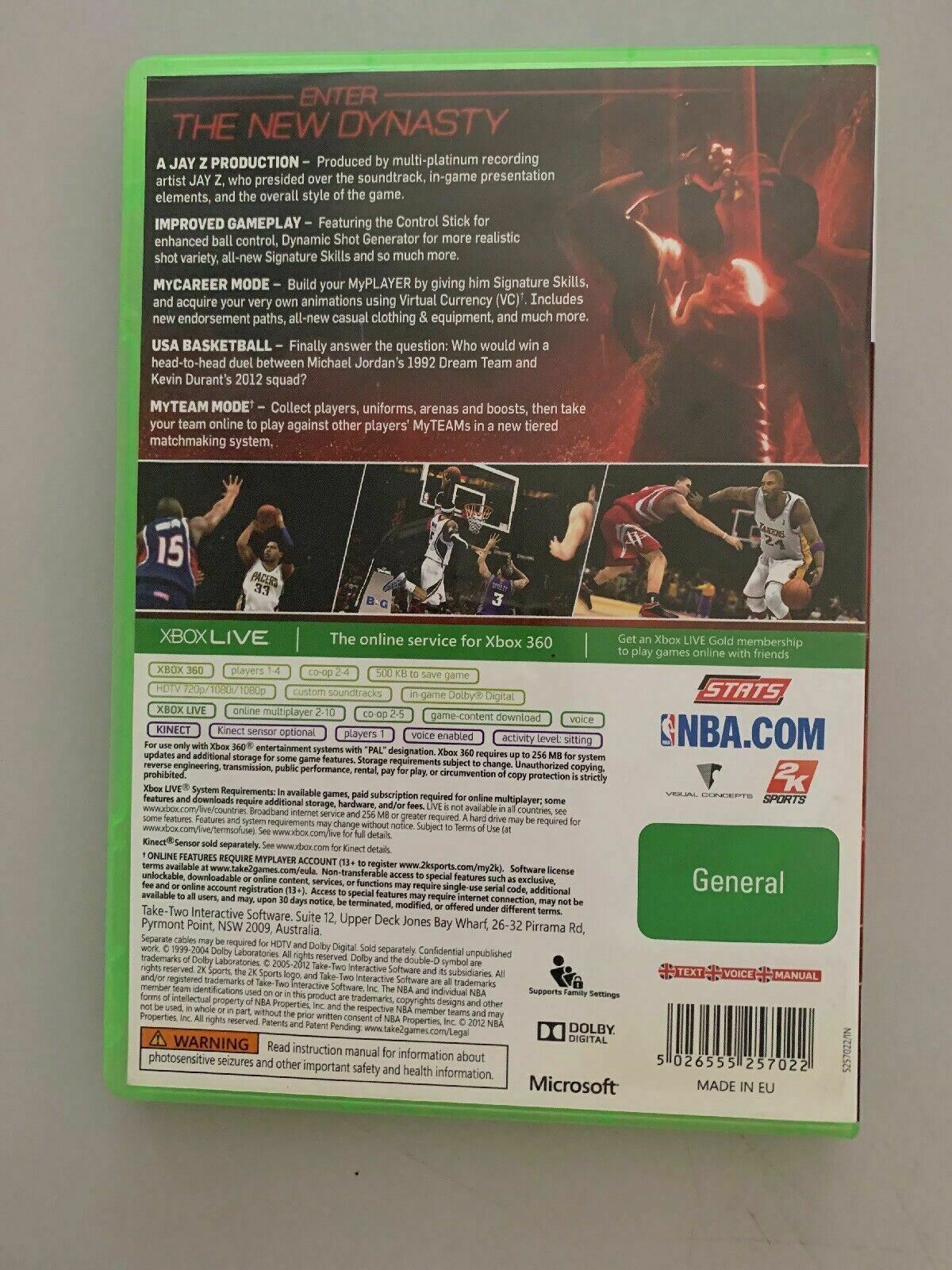 NBA 2K13 - Microsoft XBOX 360 PAL Basketball Game