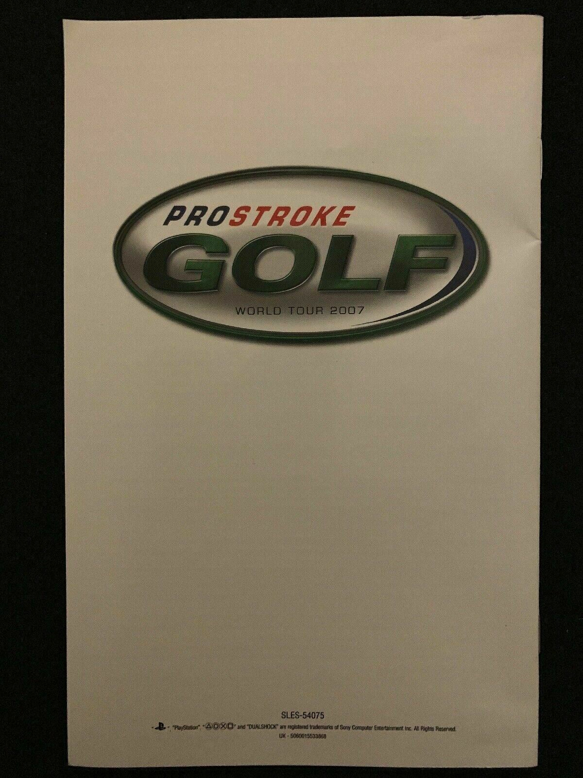 ProStroke Golf: World Tour 2007 - Sony Playstation 2 PS2 PAL Game with Manual