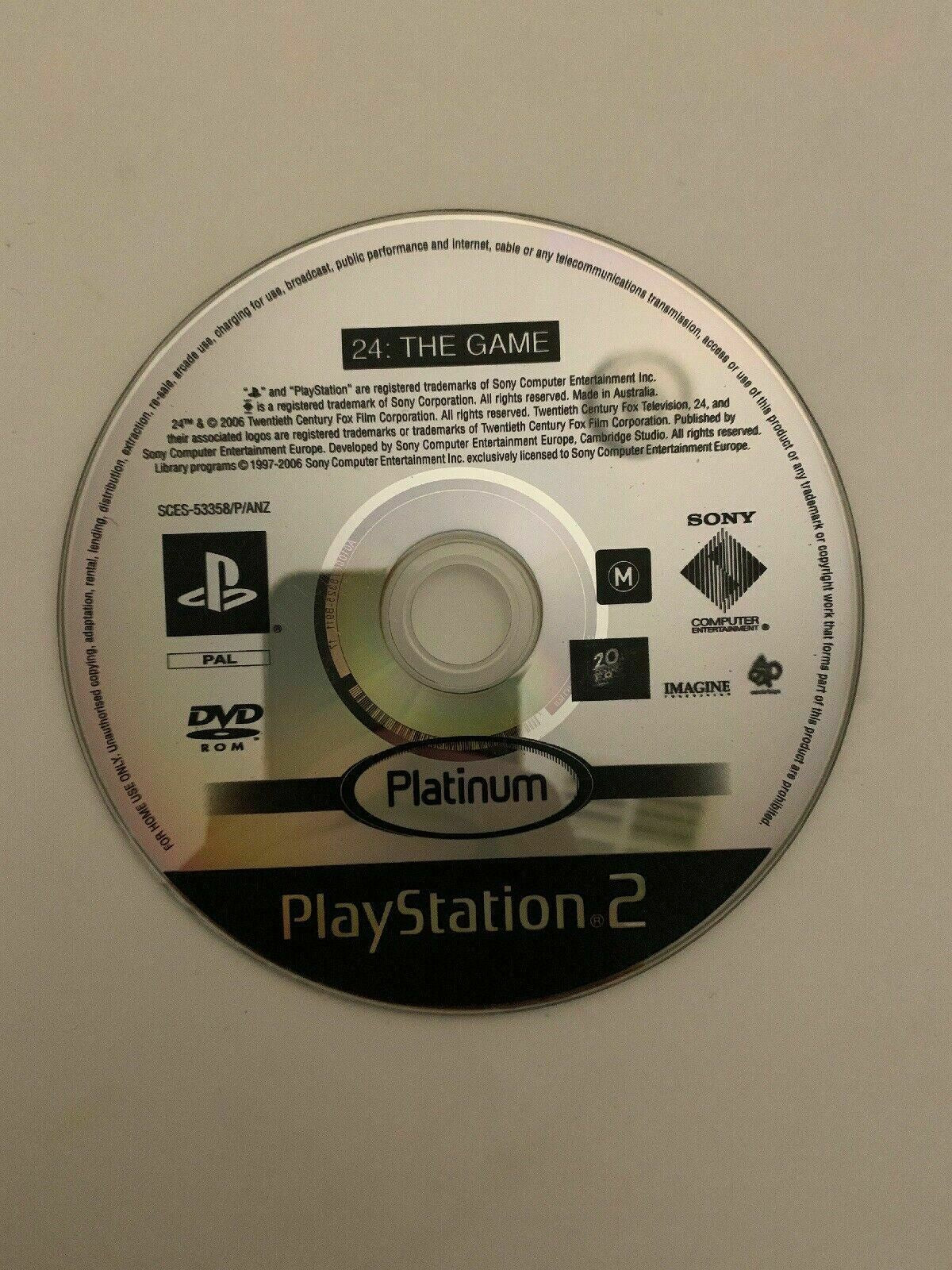 24 The Game - Sony Playstation 2 PS2 PAL Game Complete with Manual