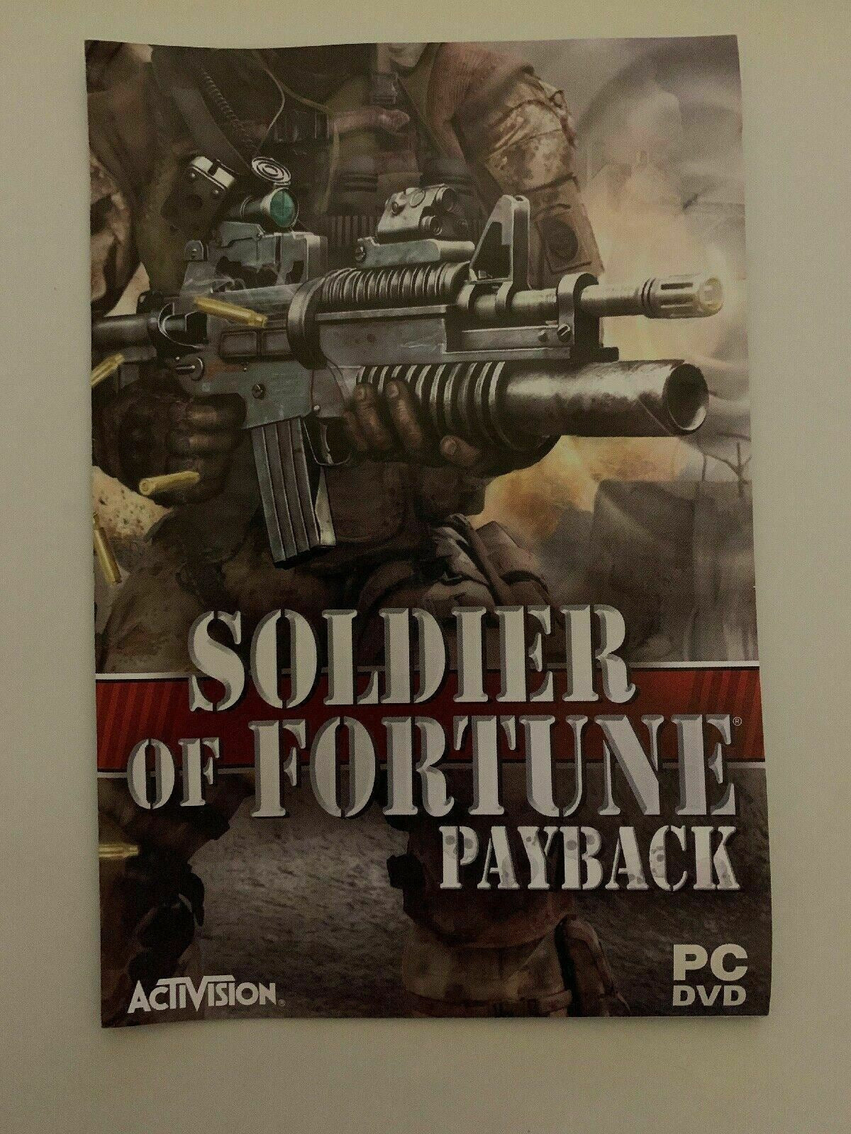 Soldier Of Fortune: Payback - PC DVD Windows FPS Shooter Game