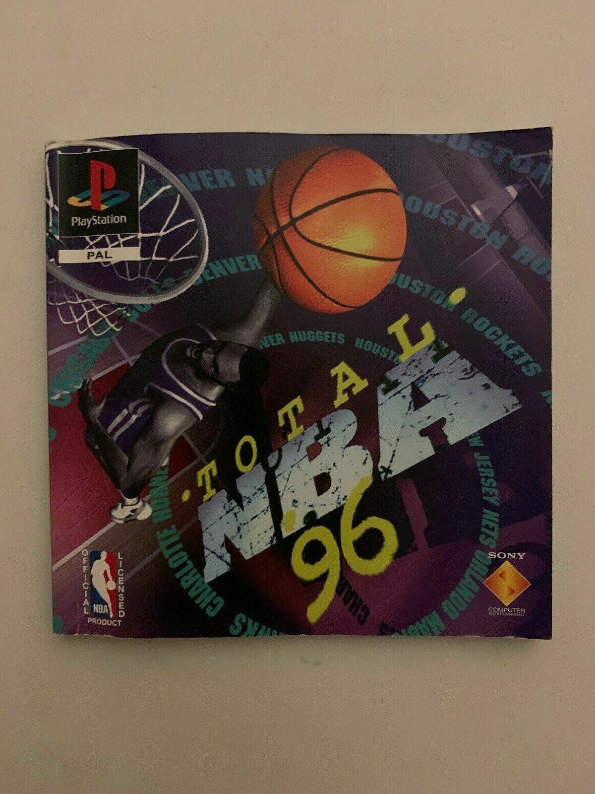 Total NBA 96 Holo Cover - PS1 PlayStation 1 Game PAL with Manaul