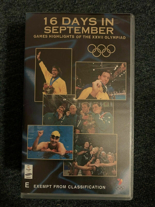 16 Days In September -  Highlights of Sydney Olympics 2000 VHS 2 Tape Set PAL