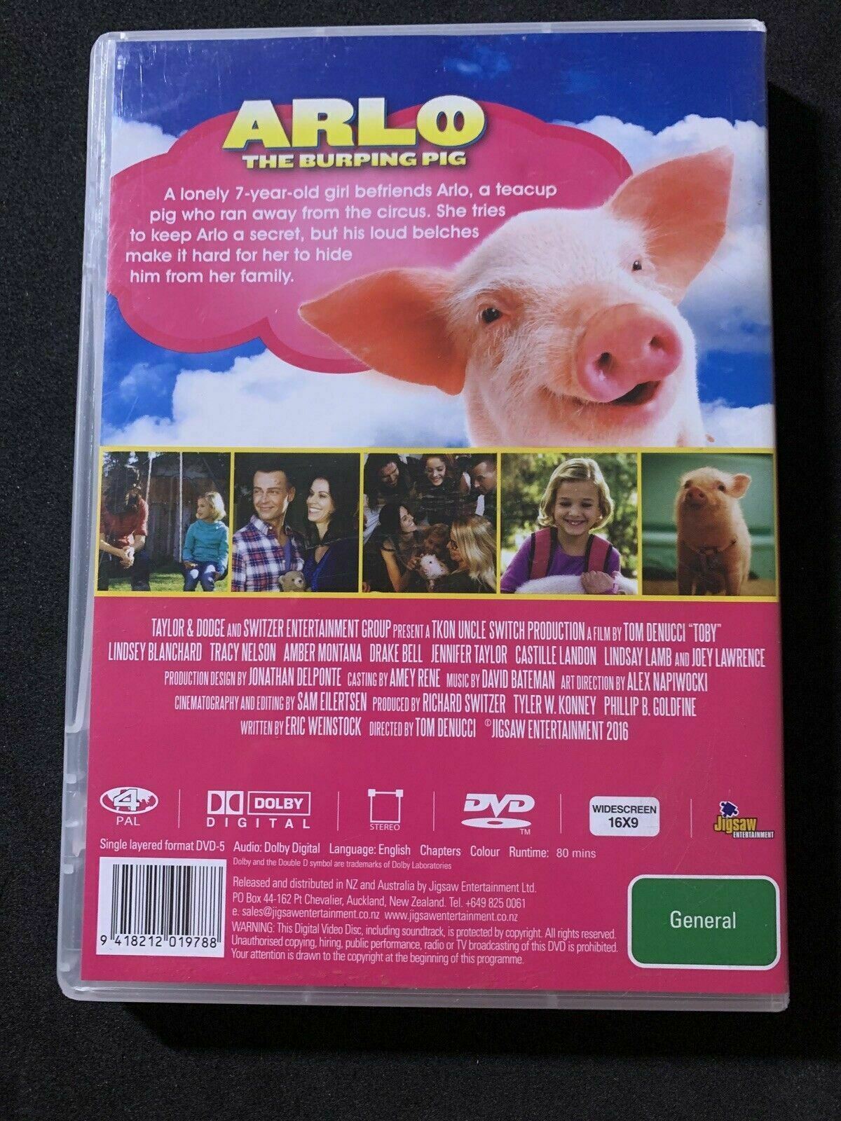 The Arlo - Burping Pig (DVD, 2016) Jennifer Taylor, Drake Bell - Region 4