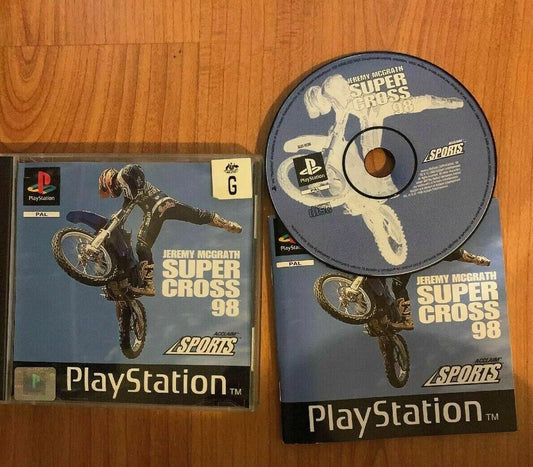 Jeremy McGrath Supercross '98 - Playstation PS1 PAL Game with Manual