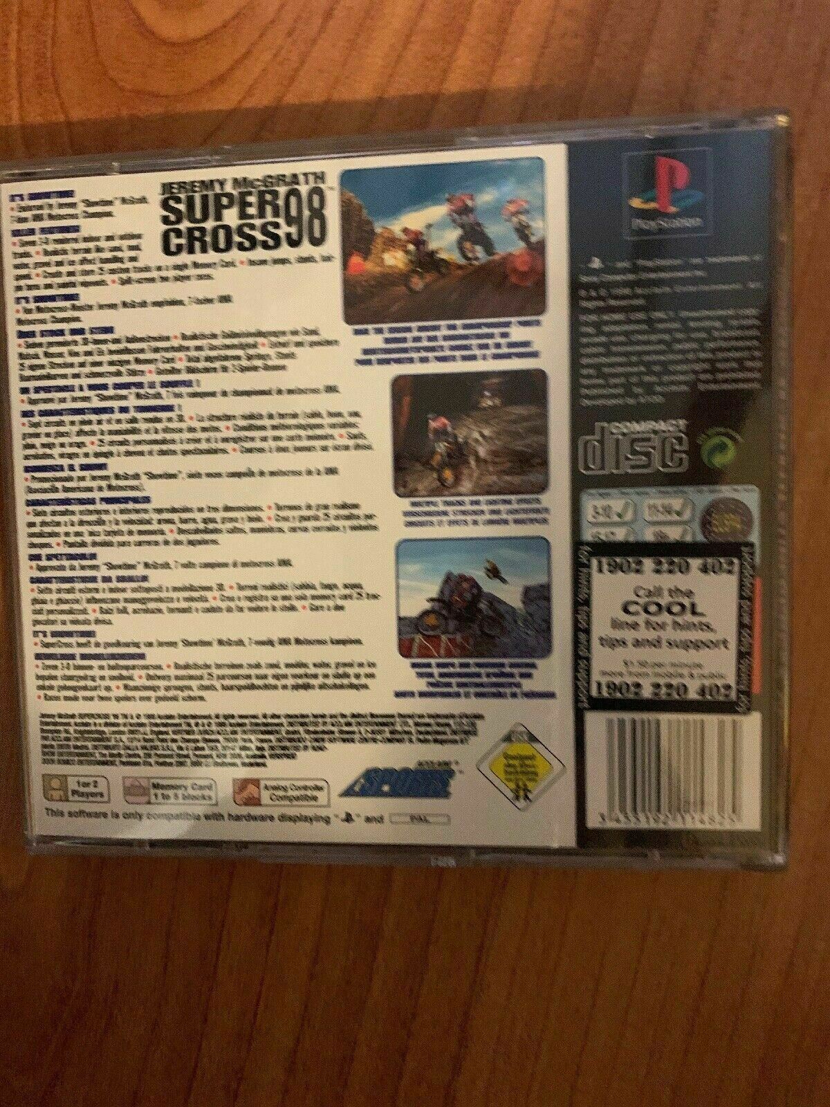 Jeremy McGrath Supercross '98 - Playstation PS1 PAL Game with Manual