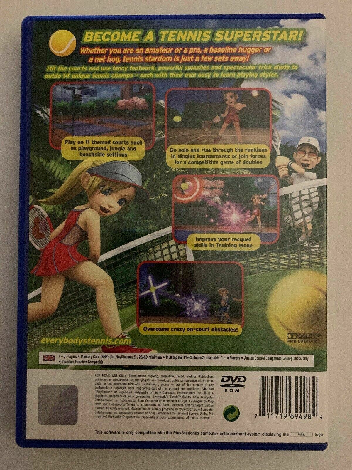 Everybody's Tennis - Sony Playstation 2 PS2 PAL Game