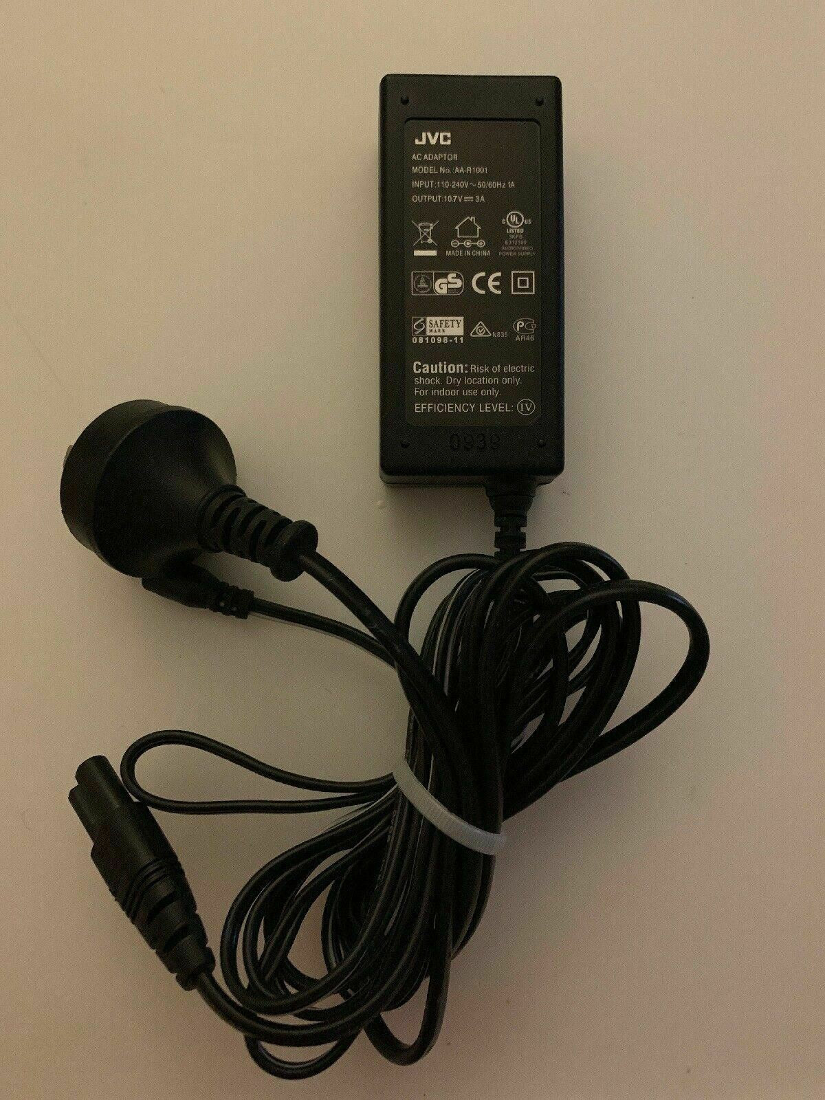 Genuine JVC AA-R1001 AC Adaptor Adapter AU Plug - 10.7v 3A