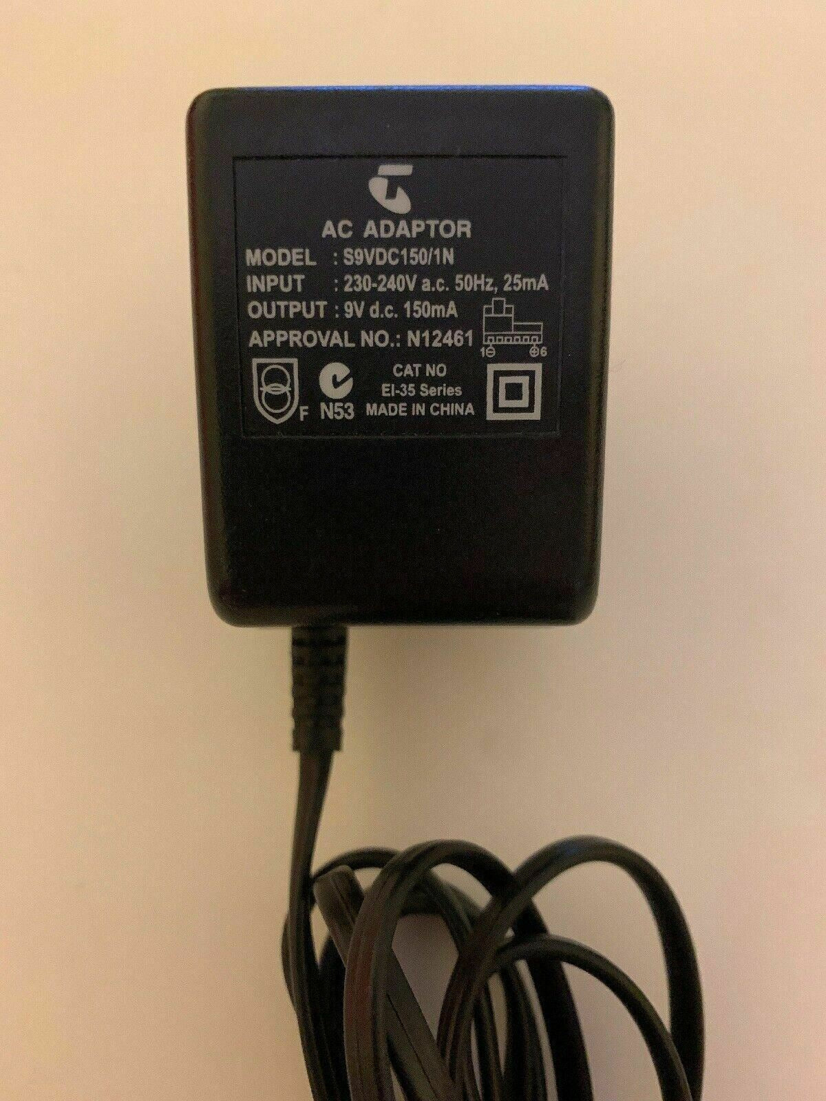 Genuine Telstra AC Adaptor S9VDC150/1N 9V 150mA Power Supply