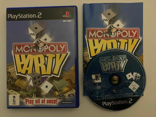 Monopoly Party -  Sony Playstation 2 PS2 PAL Game with Manual