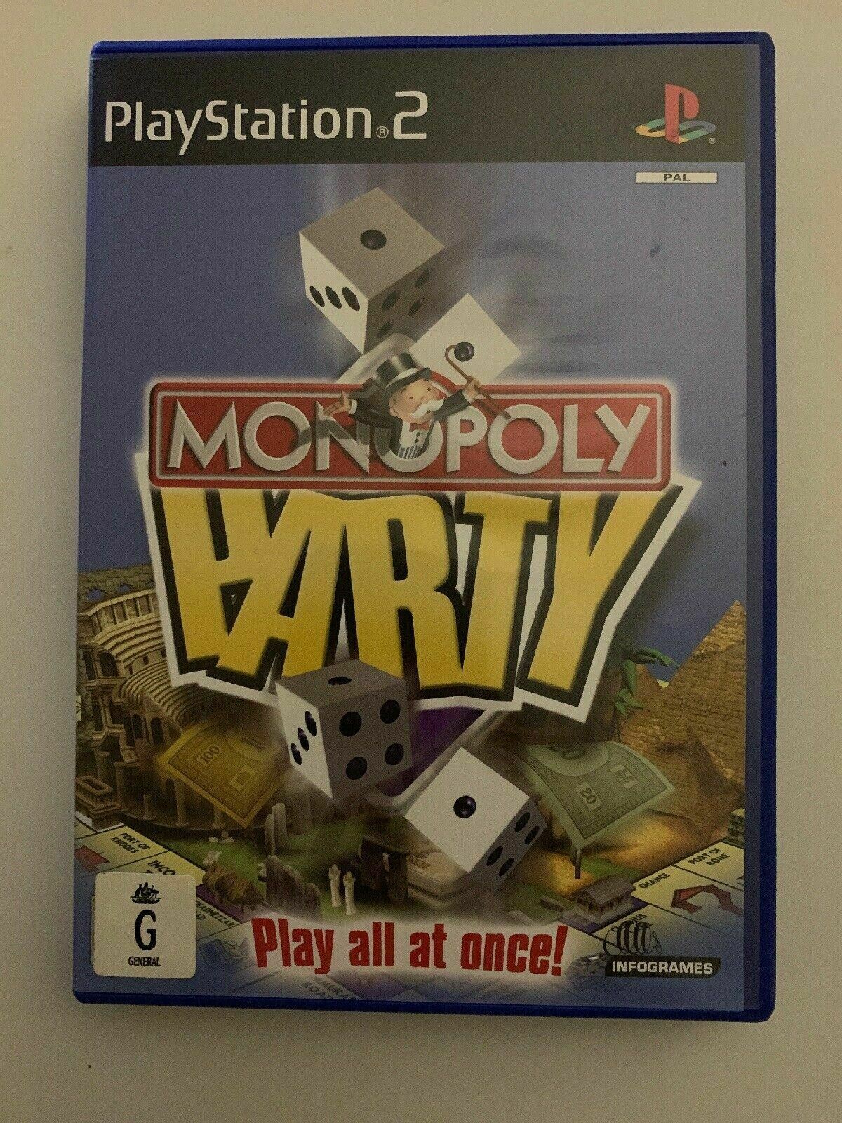 Monopoly Party -  Sony Playstation 2 PS2 PAL Game with Manual