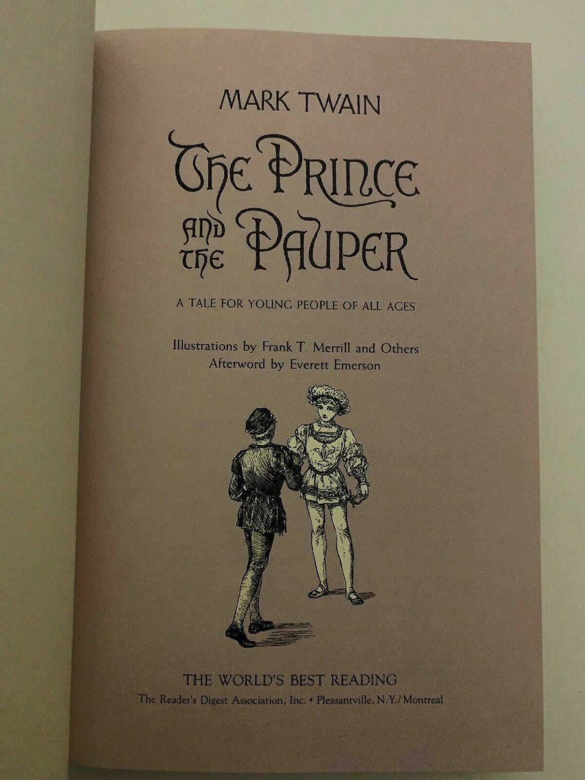 The Prince And The Pauper by Mark Twain - Readers Digest Edition Hardcover 1988