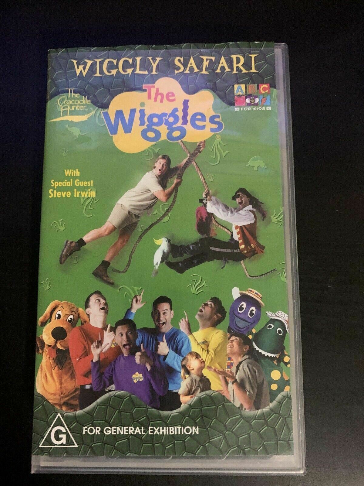 The Wiggles - Wiggly Safari With Steve Irwin (VHS, 2002) PAL ABC for Kids