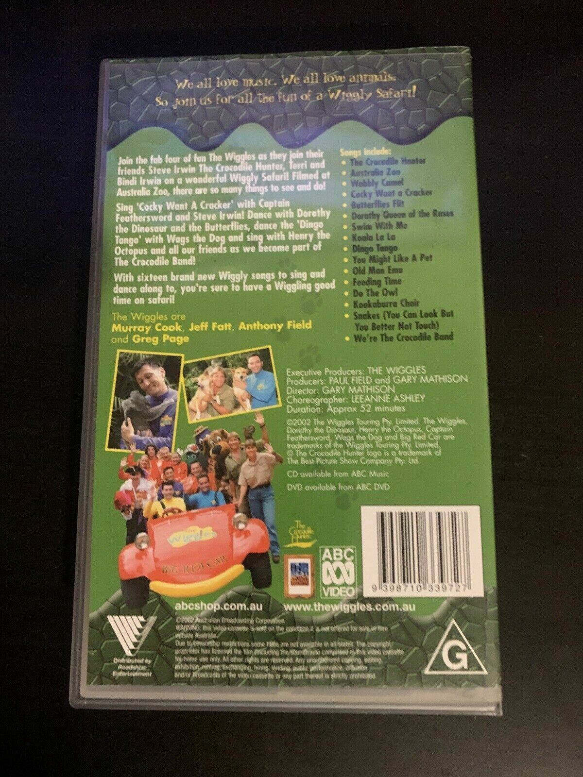 The Wiggles - Wiggly Safari With Steve Irwin (VHS, 2002) PAL ABC for Kids