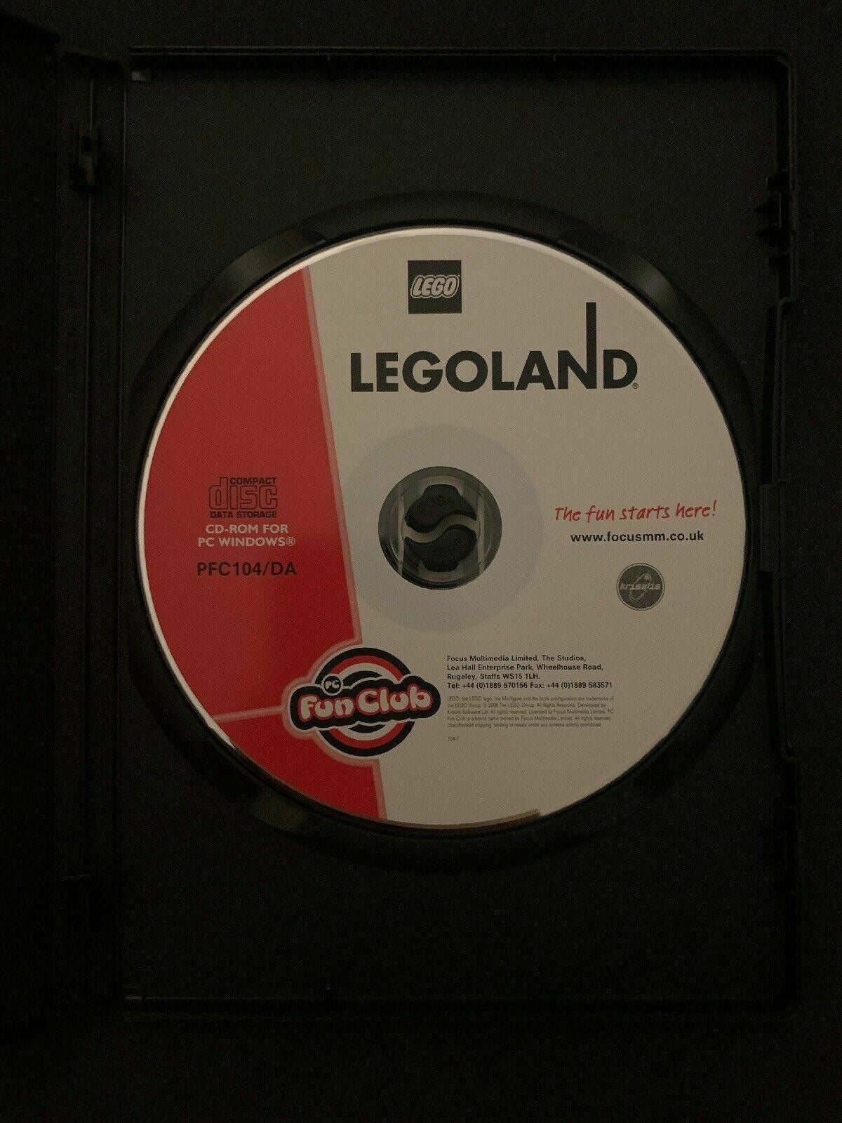 Lego: Legoland - PC CD-Rom Windows Game RARE Theme Park Sim Management Game