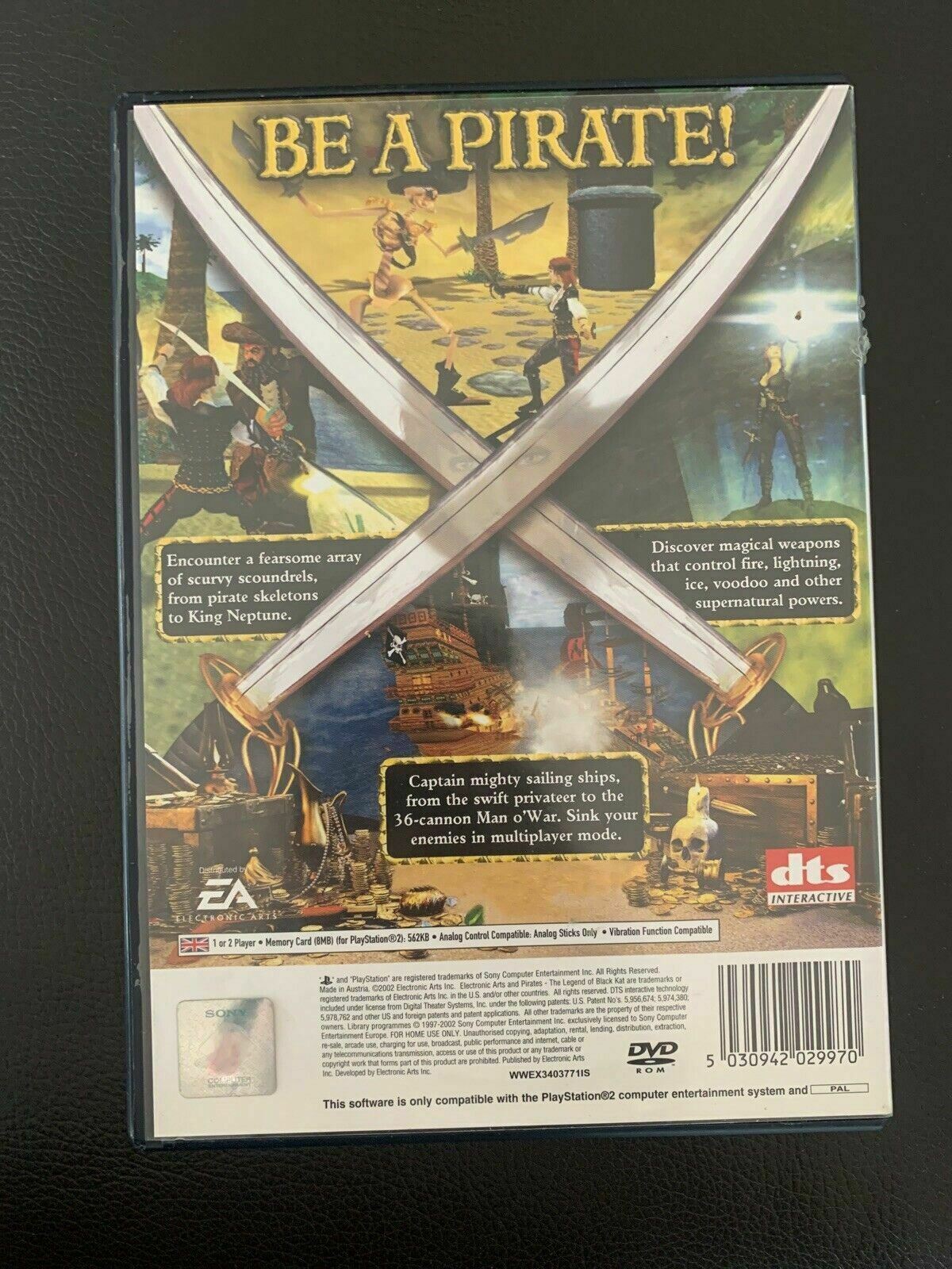 Pirates The Legend Of Black Cat - Playstation PS2 Game with Manual