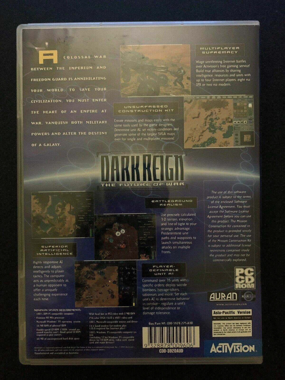 Dark Reign The Future Of War - PC CD RTS Strategy Game