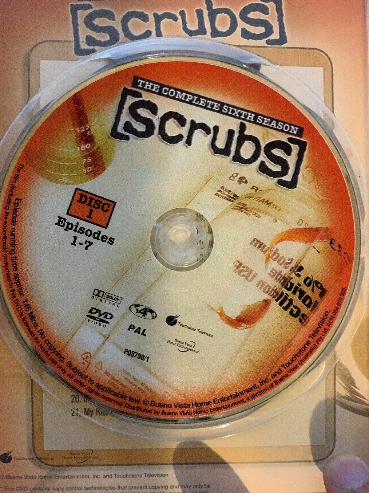 Scrubs : Season 6 (DVD, 2007, 4-Disc Set) Region 4