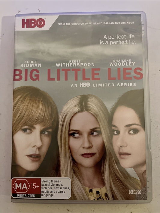 Big Little Lies (DVD, 2017, 3-Disc) Nicole Kidman, Reese Witherspoon. Region 4