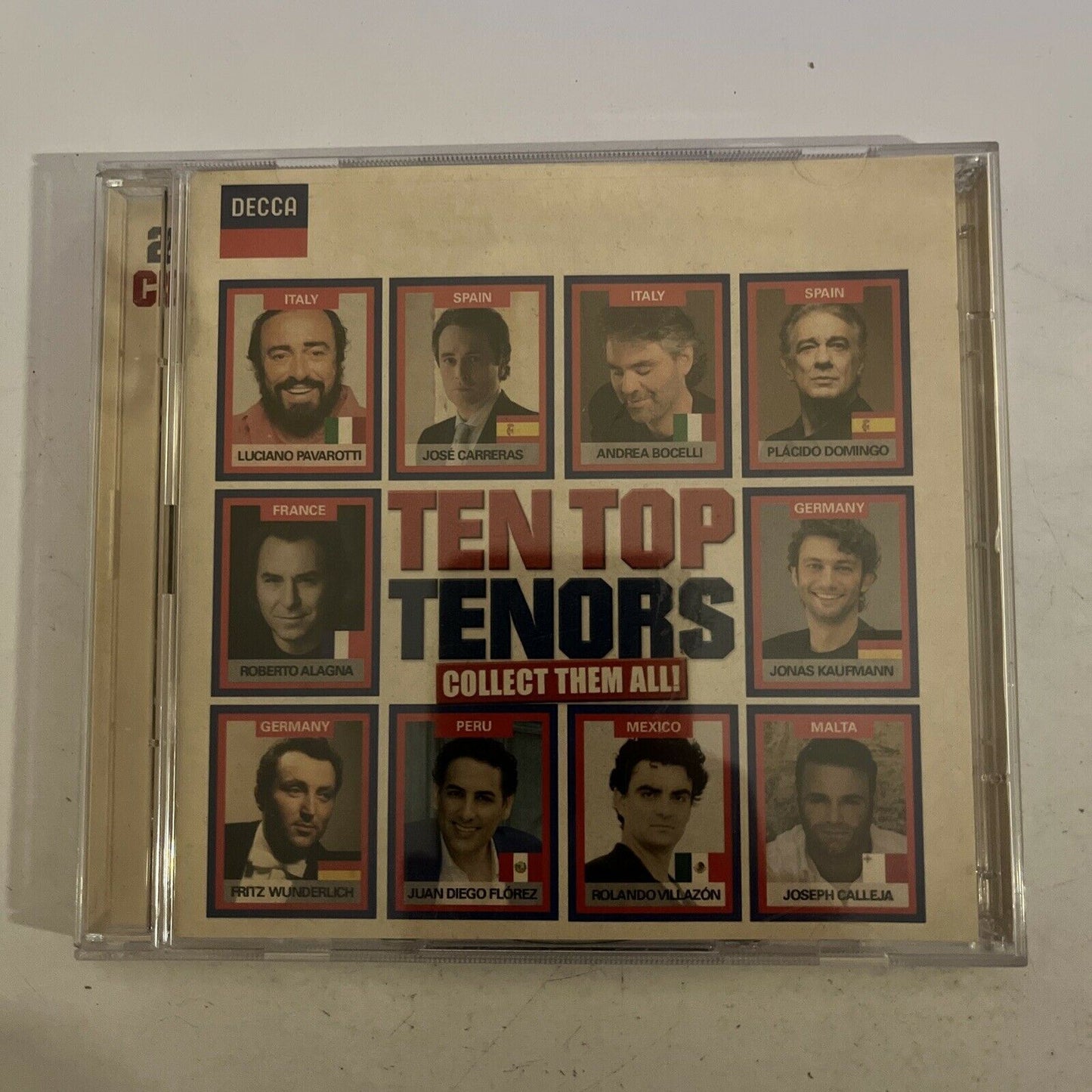 Ten Top Tenors (CD, 2015) Pavarotti, Domingo, Kaufmann, Wunderlich, Bocelli