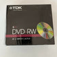 *New Sealed* 5 x TDK DVD-RW  4.7gb 120min 5
