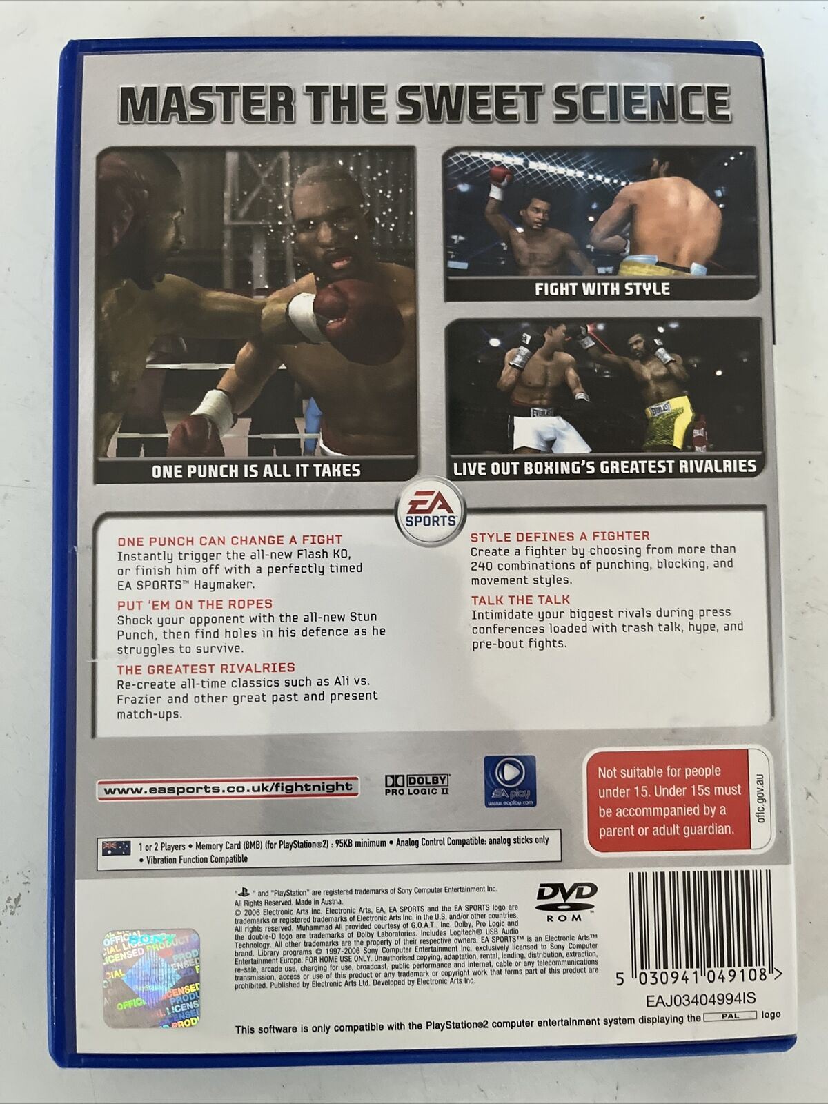 Fight Night Round 3 - Playstation 2 PS2 PAL Game Complete with Manual