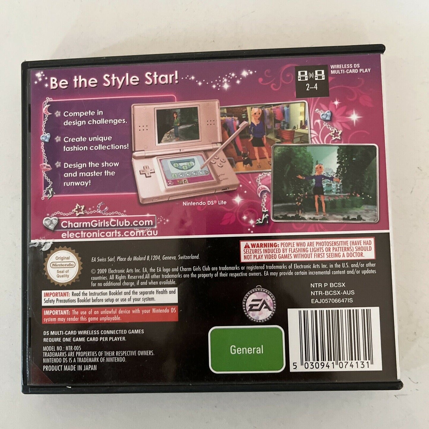 Charm Girls Club : My Fashion Show - Nintendo DS NDS Game Complete with Manual