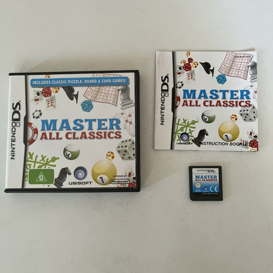 Master All Classics : Over 100 Games - Nintendo DS NDS Game Complete with Manual