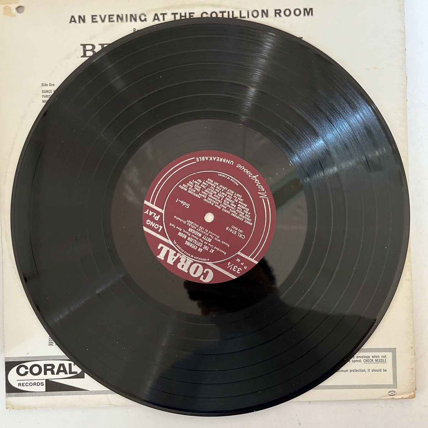 Betty Madigan - An Evening At The Cotillion Room Vinyl Record 1962