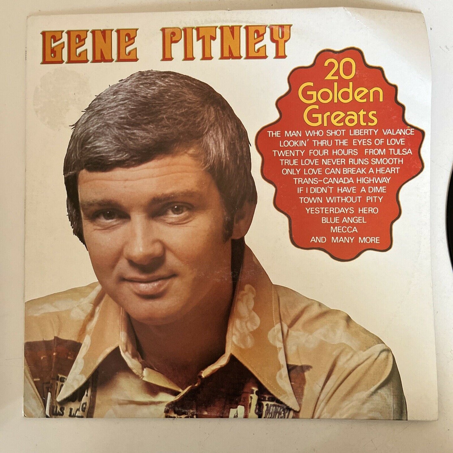 Gene Pitney – 20 Golden Greats Vinyl Record 1975