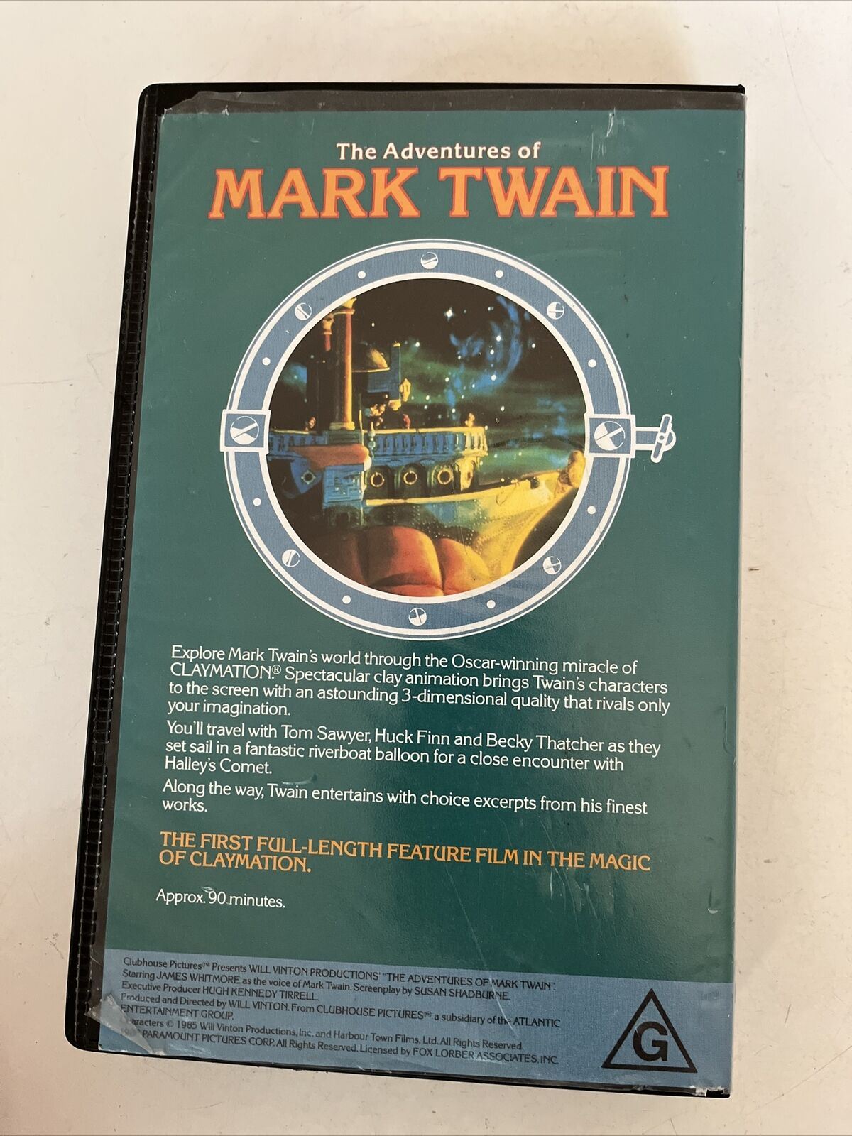 The Adventures Of Mark Twain VHS PAL Animated Claymation Film 1985