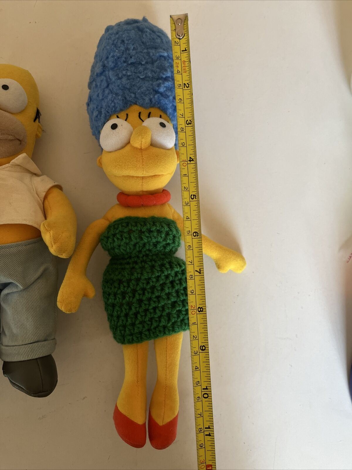 4x The Simpsons Plush Toy 2003 Homer, Marge, Bart & Lisa Simpson 25cm tall